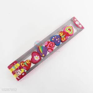 Heart Shape 7 Pieces Eraser