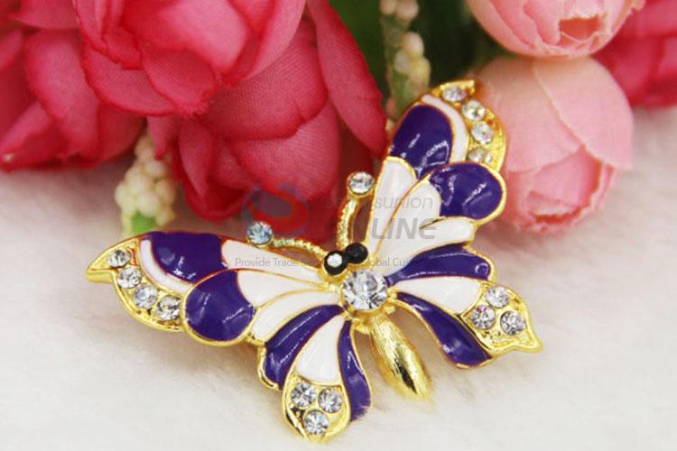 Promotional Gift Ladies Ornament Pin Brooch Breastpin in Butterfly Shape