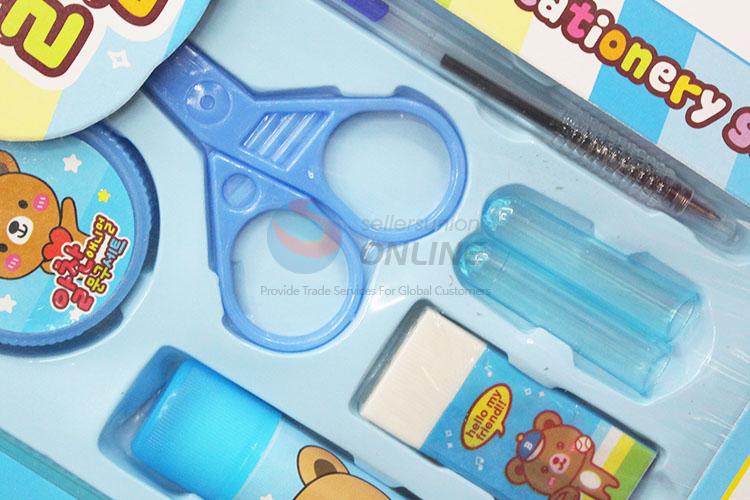 Blue cute daily use stationery set