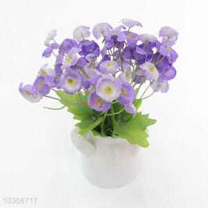 Factory Supply Milk Pot Shaped Artificial Potted Plant Fake Flower