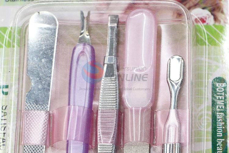 Best Selling Manicure Set Beauty Tools Nail File/ Eyebrow Tweezers/ Cuticle Pusher