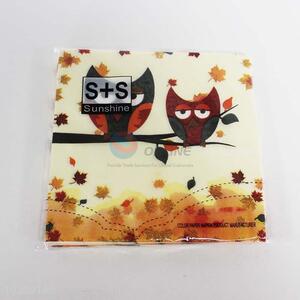 Owl pattern paper napkin,20pcs/opp bag