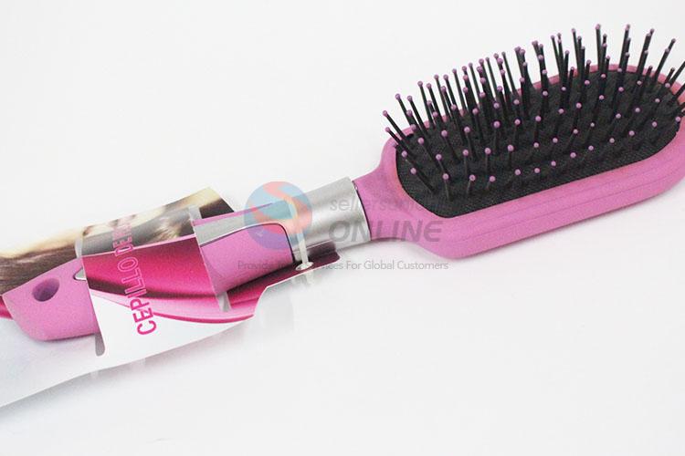 Simple Style Pink Handle Massage Comb