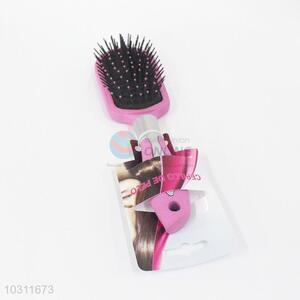 Simple Style Pink Handle Massage Comb