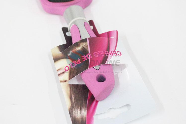 Simple Style Pink Handle Massage Comb