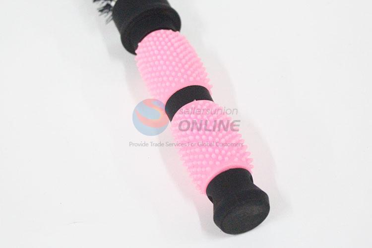 Pink Color Handle Cylinder-shaped Massager Comb