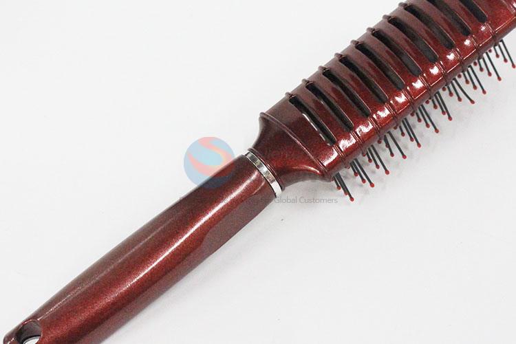 Pretty Coffee Color Handle Square Shaped Hair Brush