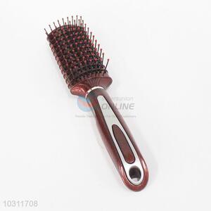 Pretty Coffee Color Handle Square Shaped Hair Brush