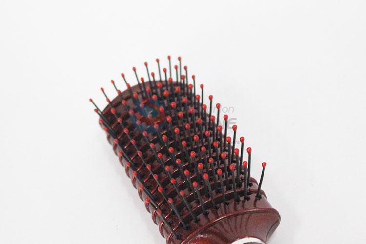 Pretty Coffee Color Handle Square Shaped Hair Brush