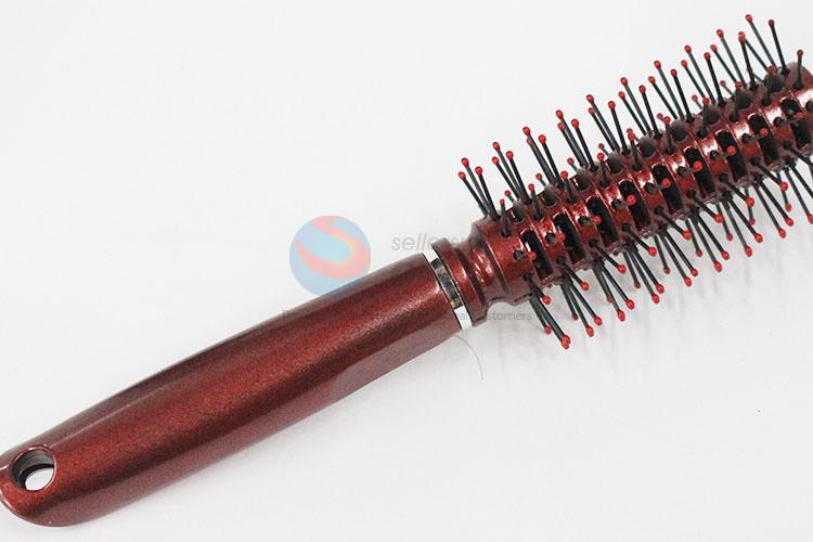 Coffee Color Cylinder-shaped Paddle Brush Antistatic Comb