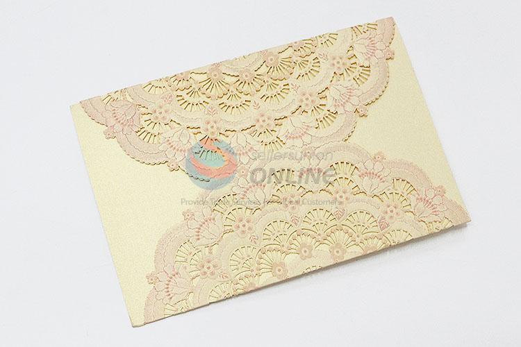 Latest Design Laser Cut Hollow Wedding Invitation Card