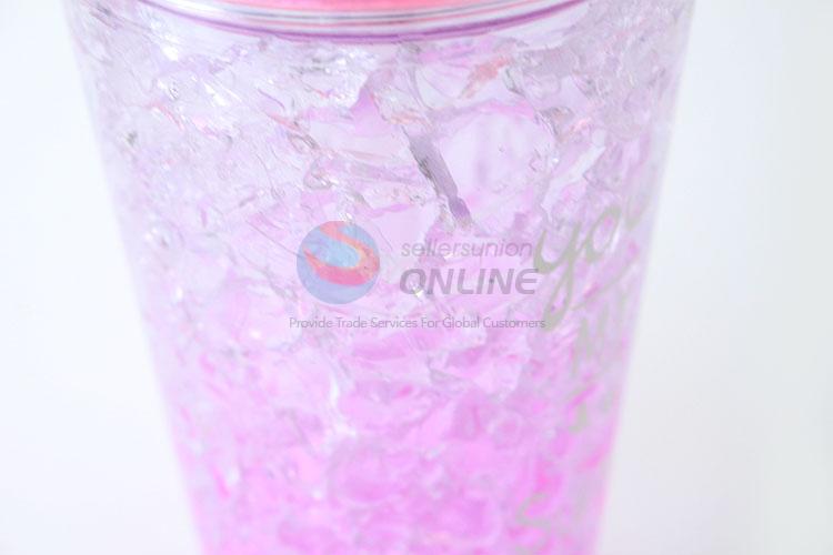 Lovely Colorful frosty freezer mug ice beer YH-BB gel cup with straw