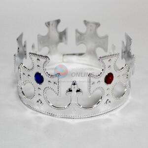 High quality plastic silver imperial crown for party