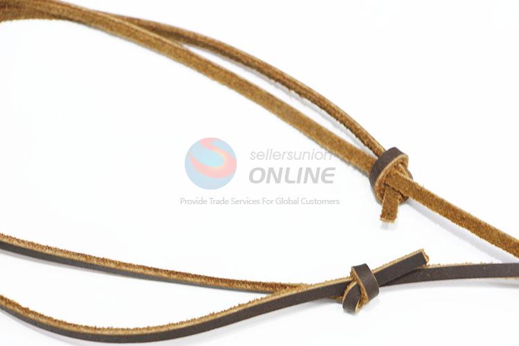 Factory Direct Retro Cowhide Necklace with Gun Pendant