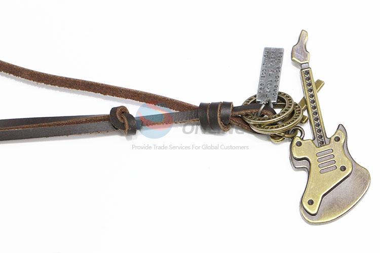 Cheap Price Vintage Guitar Shaped Pendant Necklace Accessories