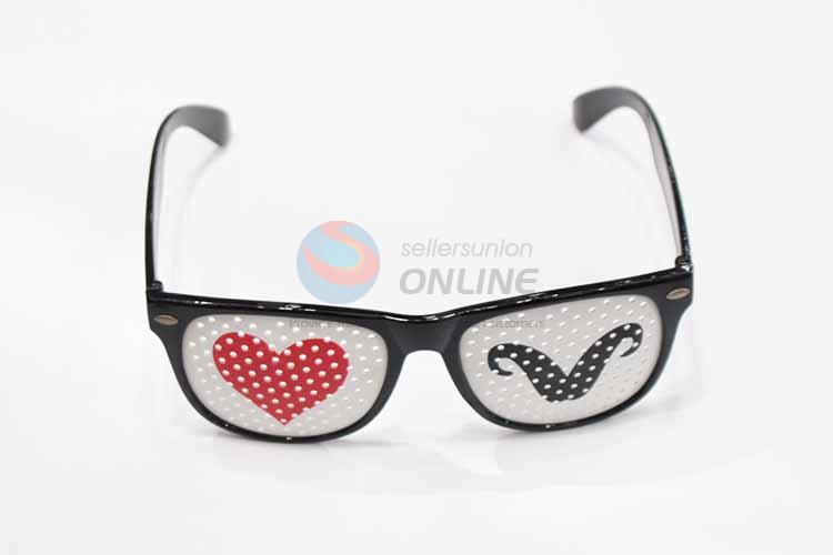 Heart and Mustache Pattern Fashion Party Glasses