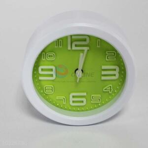 Green Pattern Round Table Clock/Alarm Clock