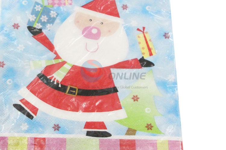 Adorable Santa Claus Printed Square Paper Towel for Sale