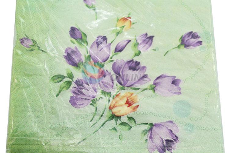 Factory Direct Flower Printed Square Paper Towel for Sale