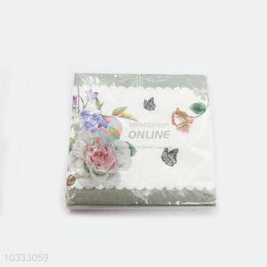 Nice Flower and Butterfly Pattern Square Paper Towel for Sale