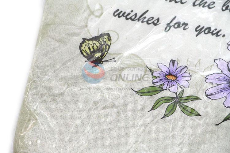 Good Quality Flower Printed Square Paper Towel for Sale