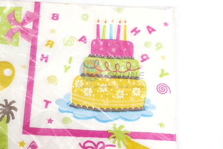 Popular Happy Birthday Square Paper Towel for Sale