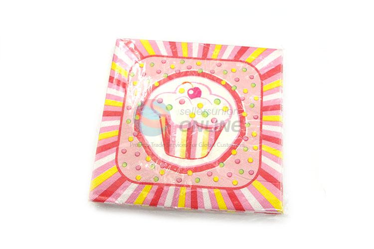 Delicious Cake Printed Square Paper Towel for Sale