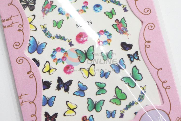 Low price cute useful butterflies nail sticker