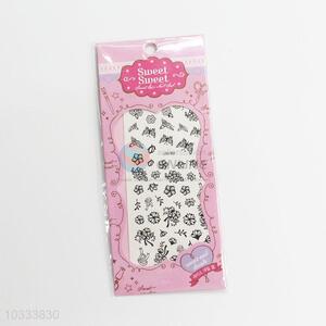 Newly product good black flowers&butterflies nail sticker