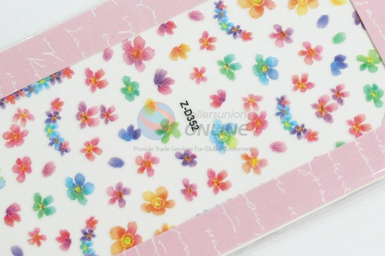 Cheap cute flowers nail sticker