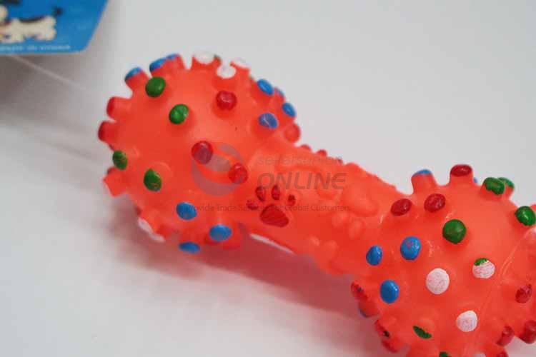 Orange Bone Shaped Vinyle Pet Toys/Dog Toy/Chew Toy