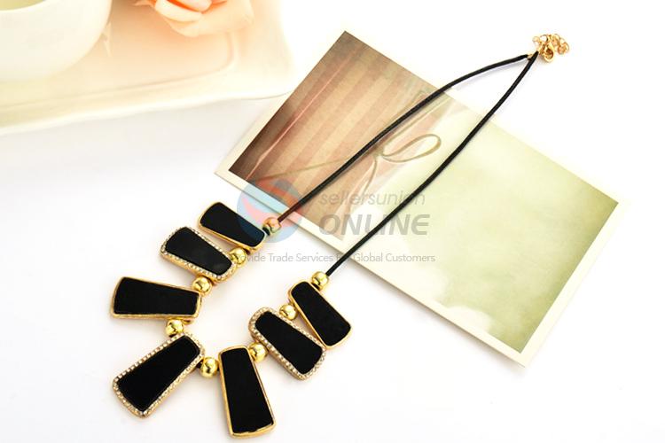 High sales promotional black bar necklace