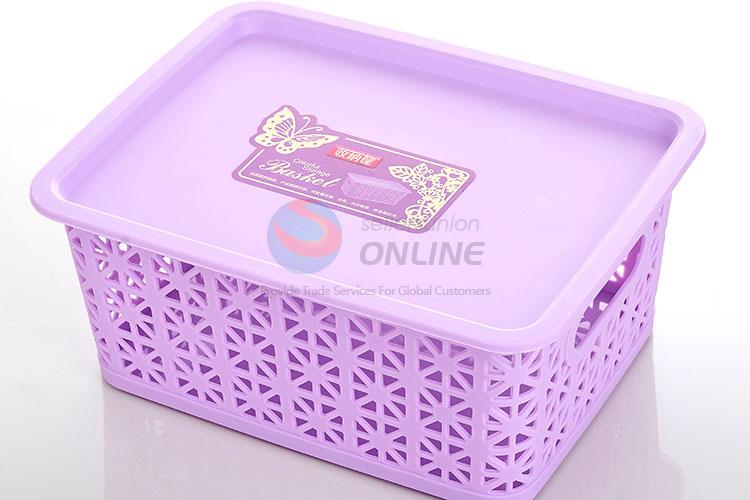 Best Price Plastic Storage Basket With Cover