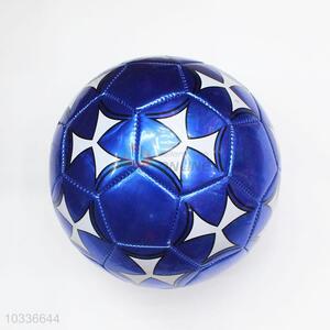 Fashion Blue PU Leather Traning Soccer Ball