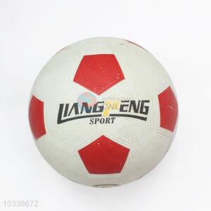 White Red Color Outdoor Sports PVC Split Leather Traning Soccer