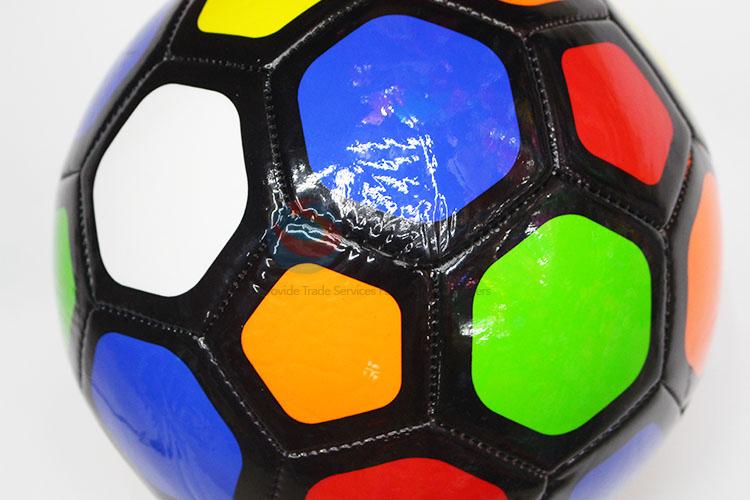 Multicolor Fashion PVC Split Leather Soccer Ball Football