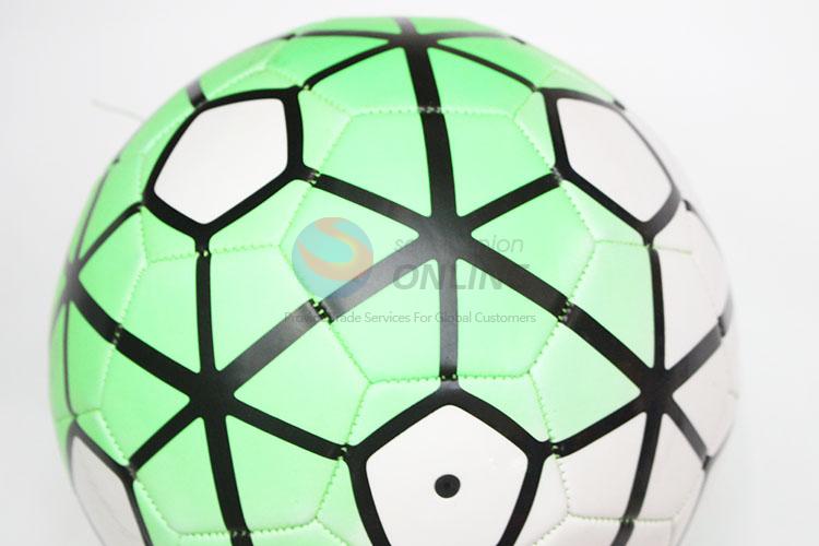 Net Pattern Grenn Color PU Leather Football Soccer