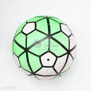 Net Pattern Grenn Color PVC Split Leather Football Soccer