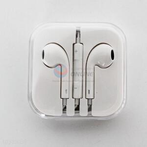 White plastic earphone for mobile phone