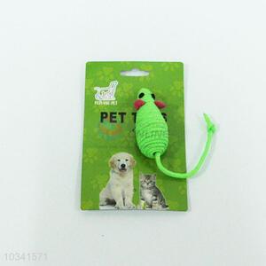 Hot-selling low price green mouse shape pet toy