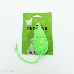 Great useful low price green mouse shape pet toy