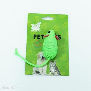 Low price new style green mouse shape pet toy