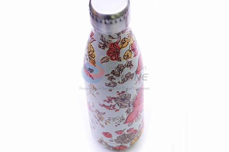 Nice Flower Pattern Stainless Steel Water Cup/Bottle for Sale