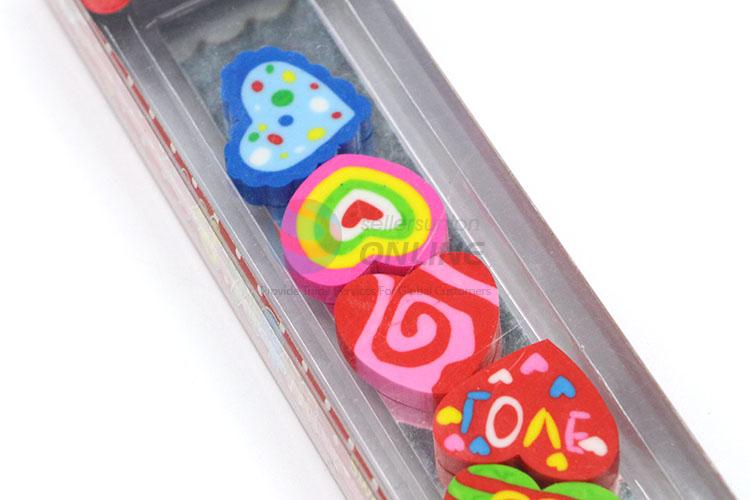 Nice Heart Shaped Cartoon Rubber/Eraser for Student