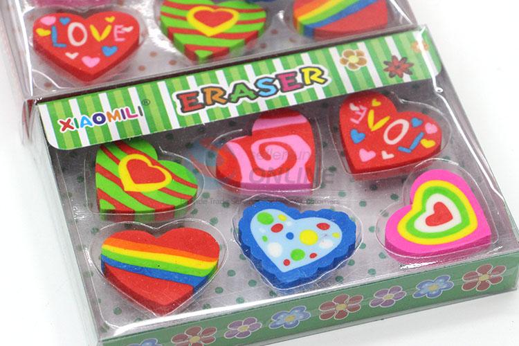 Interesting Heart Shaped Cartoon Rubber/Eraser for Student