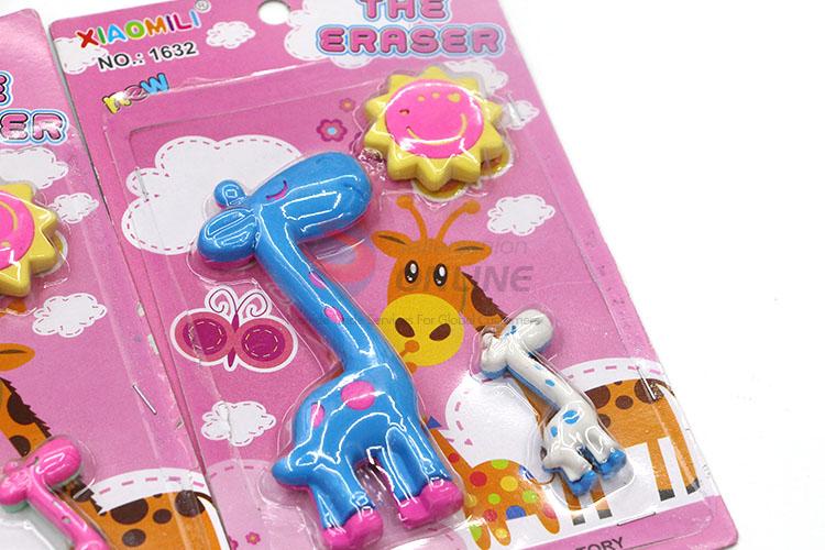 New and Hot Cute Giraffe Cartoon Rubber/Eraser for Student