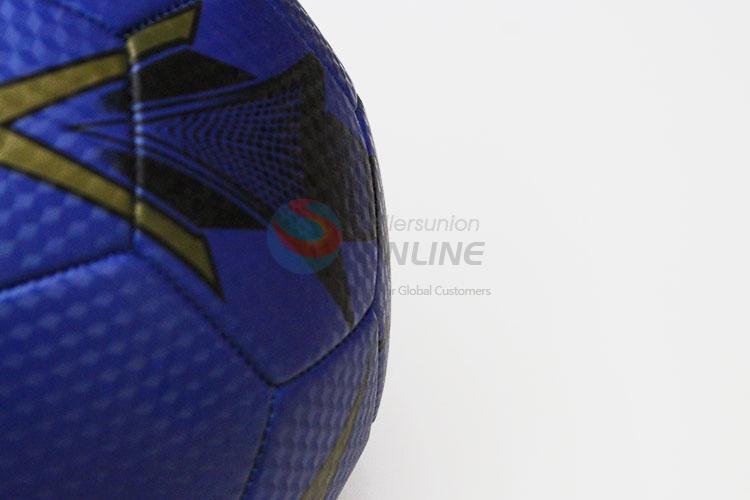 Fashion Blue Soccer Football with Rubber Bladder