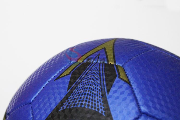 Fashion Blue Soccer Football with Rubber Bladder