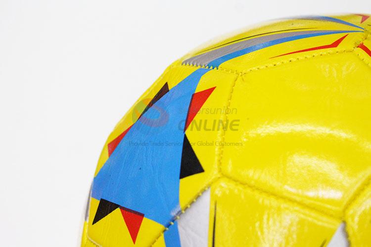 New Fashion Yellow PVC Soccer Football for Training Game with Rubber Bladder