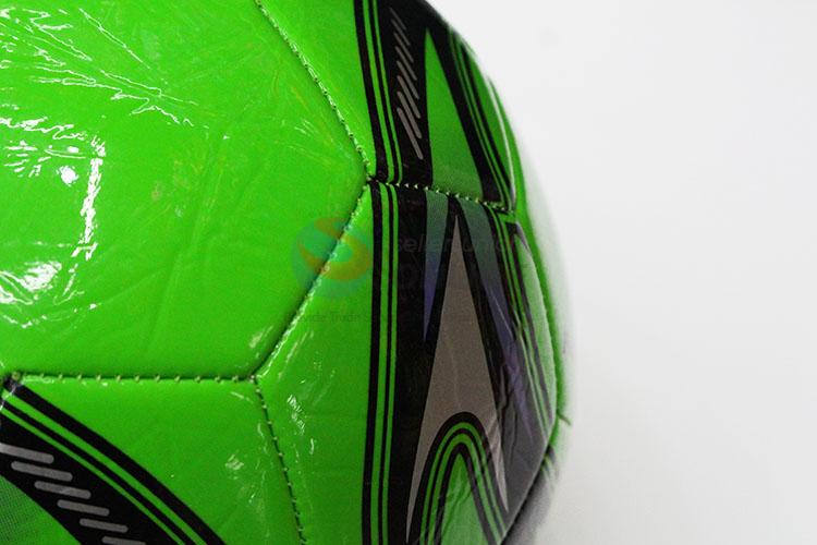 Green Color TPU Training Game Soccer Football with Line Bladder